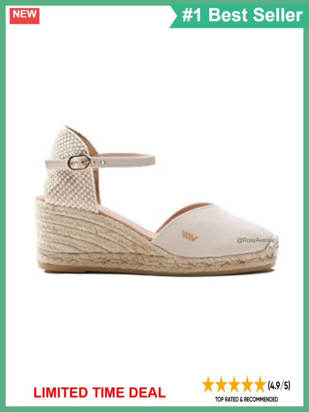 Viscata Reus Canvas Wedge Sandals Handmade Jute Slingback Women's